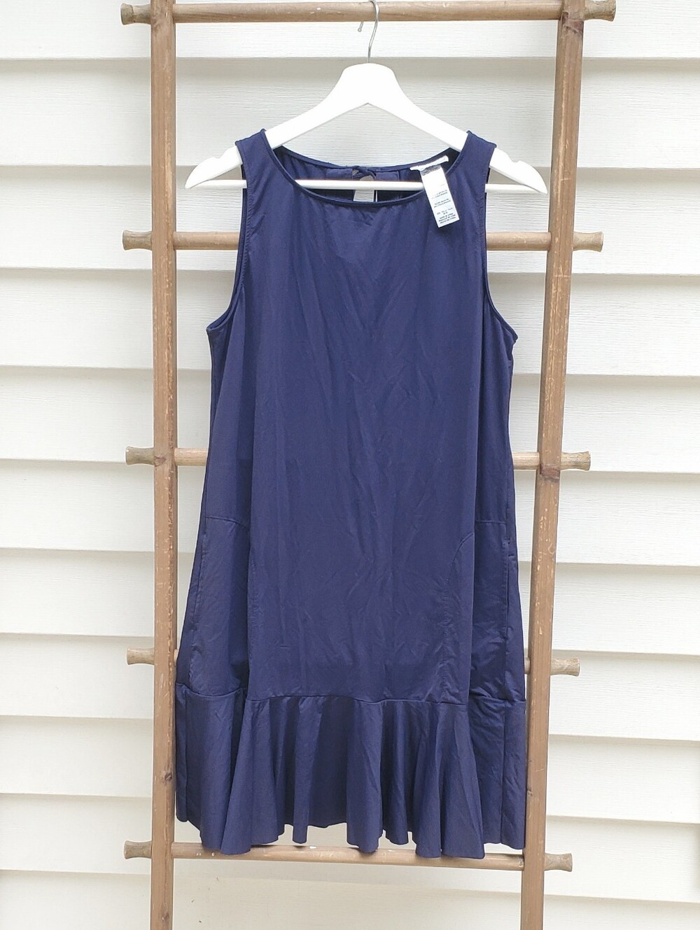 Tommy Bahama Flounce Navy Spa Dress Size M - Picture 3 of 5
